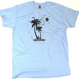 SV-California | light blu | Men's Short Sleeve T-Shirt Casual Graphic Tees | NEW